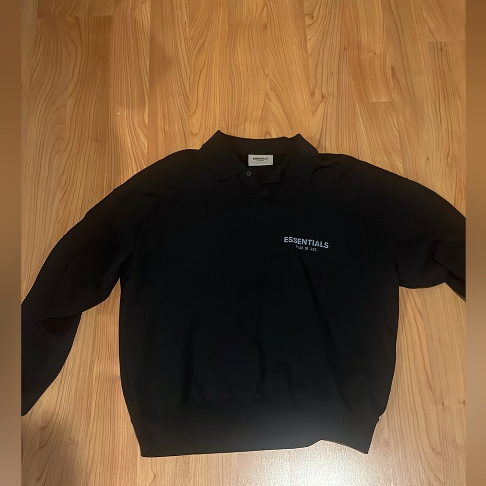Essentials Fear of God Black Pullover with Logo